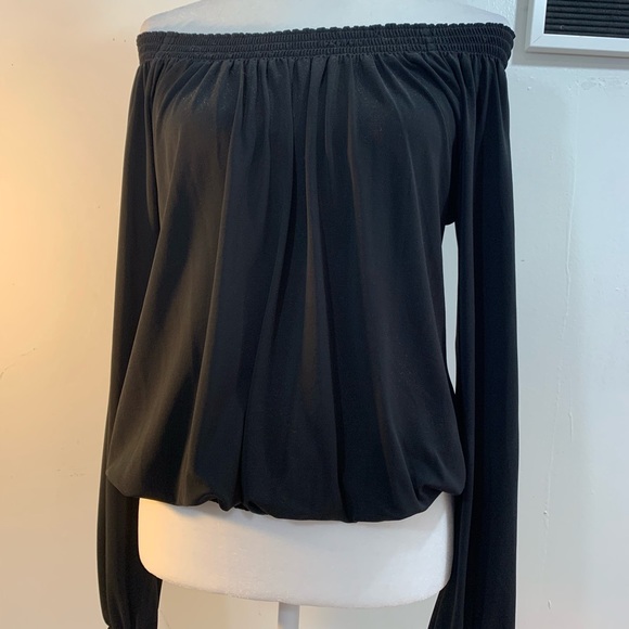 I.N.C. International Concepts Smocked Off The Shoulder Long Sleeve Top - Picture 10 of 10